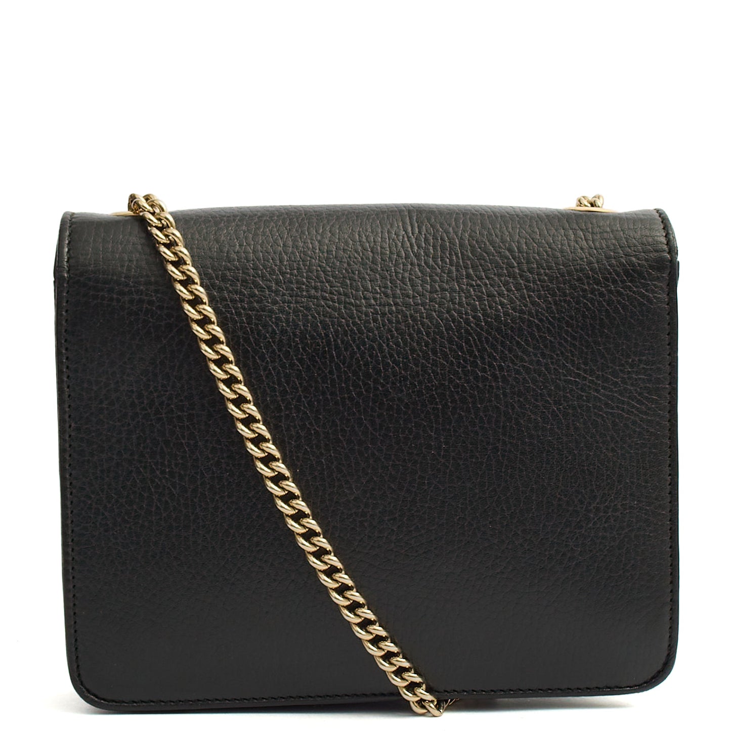 Gucci Cross Body Interlocking GG Bag - Small in Black, Leather — Top View