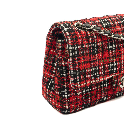 Chanel Shoulder Bag Classic Double Flap - Medium in Red, Tweed — Alternate View 7