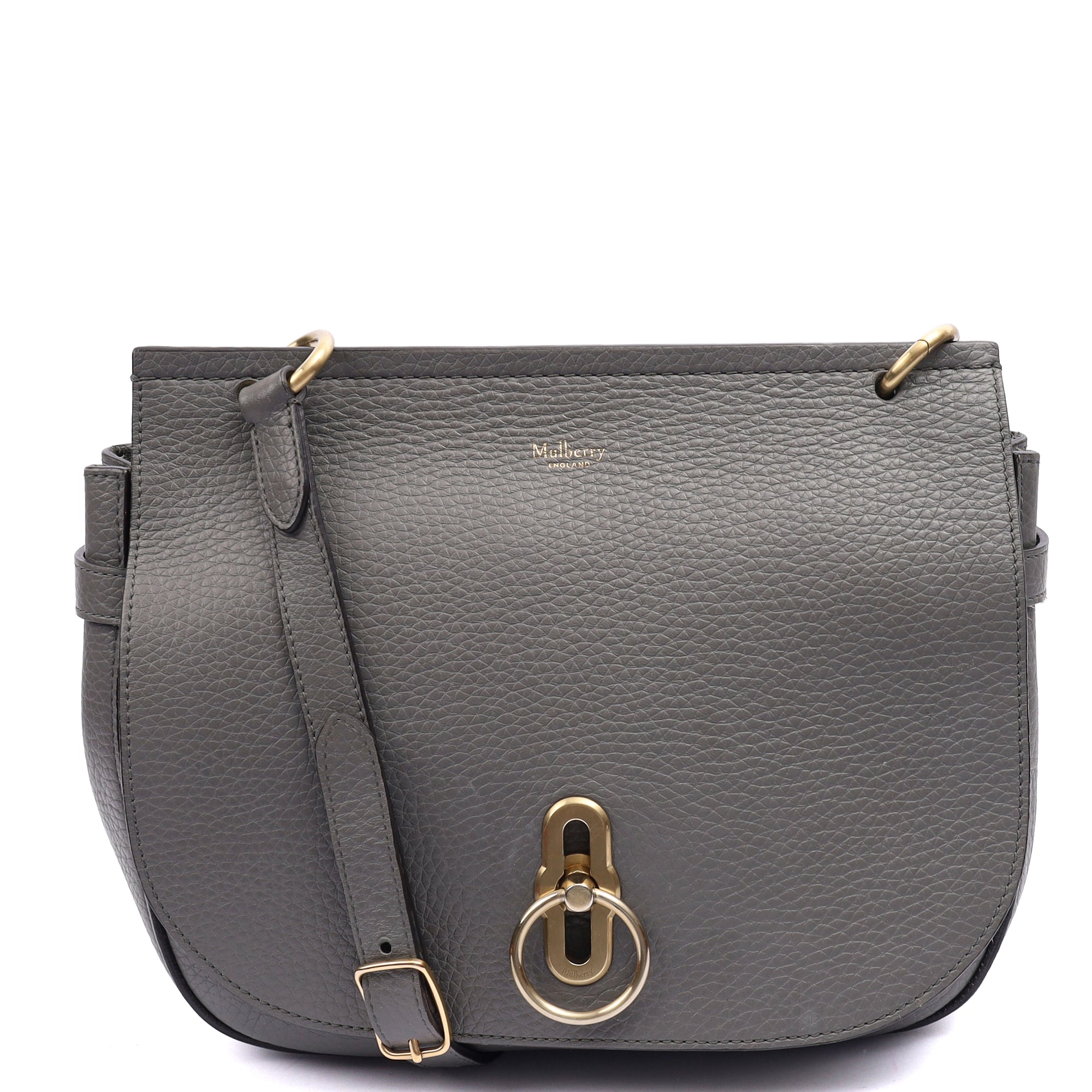 Mulberry Cross Body Amberley in Mole Grey, Leather — Front View