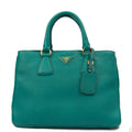 Prada Tote Tote in Blue, Calfskin — Front View