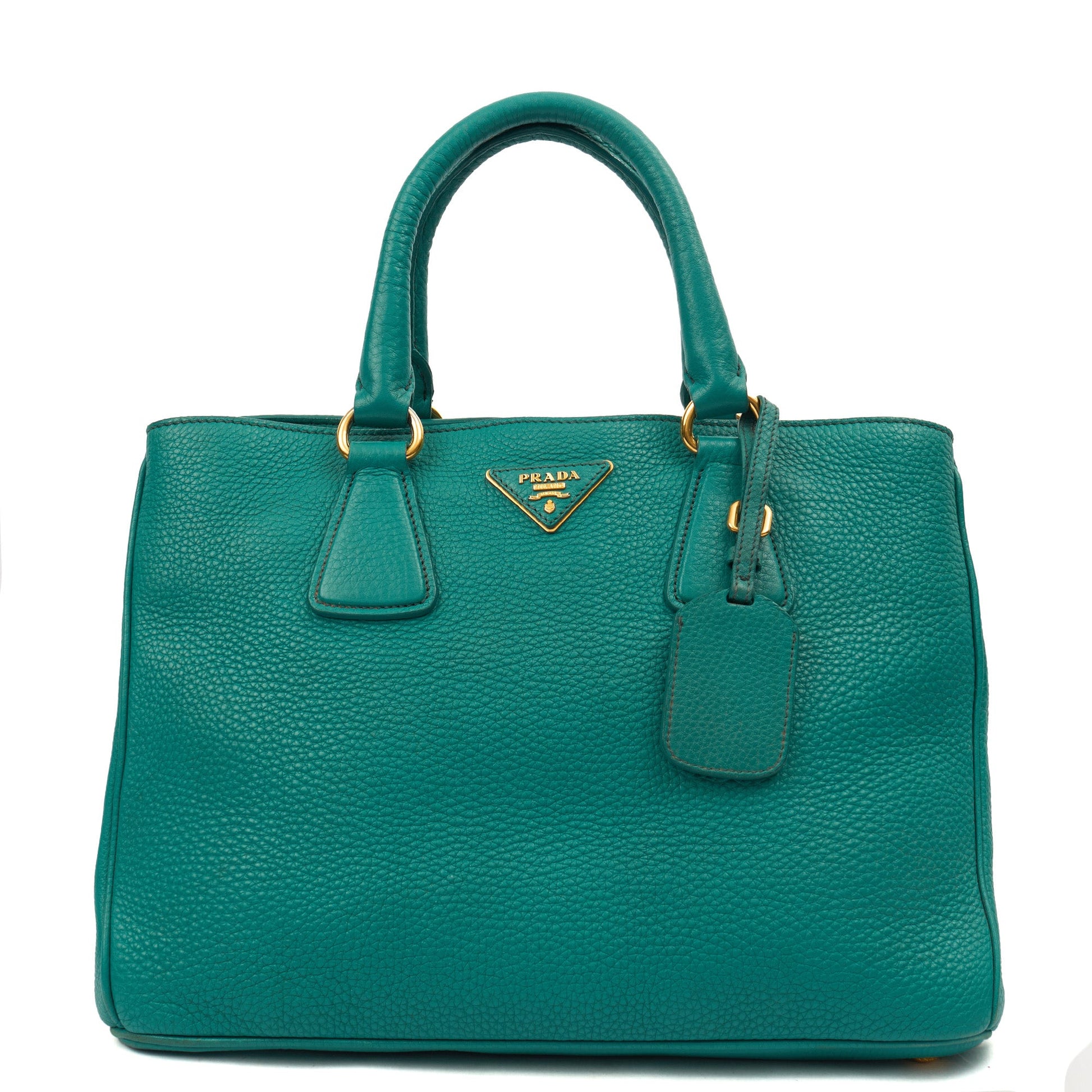 Prada Tote Tote in Blue, Calfskin — Front View