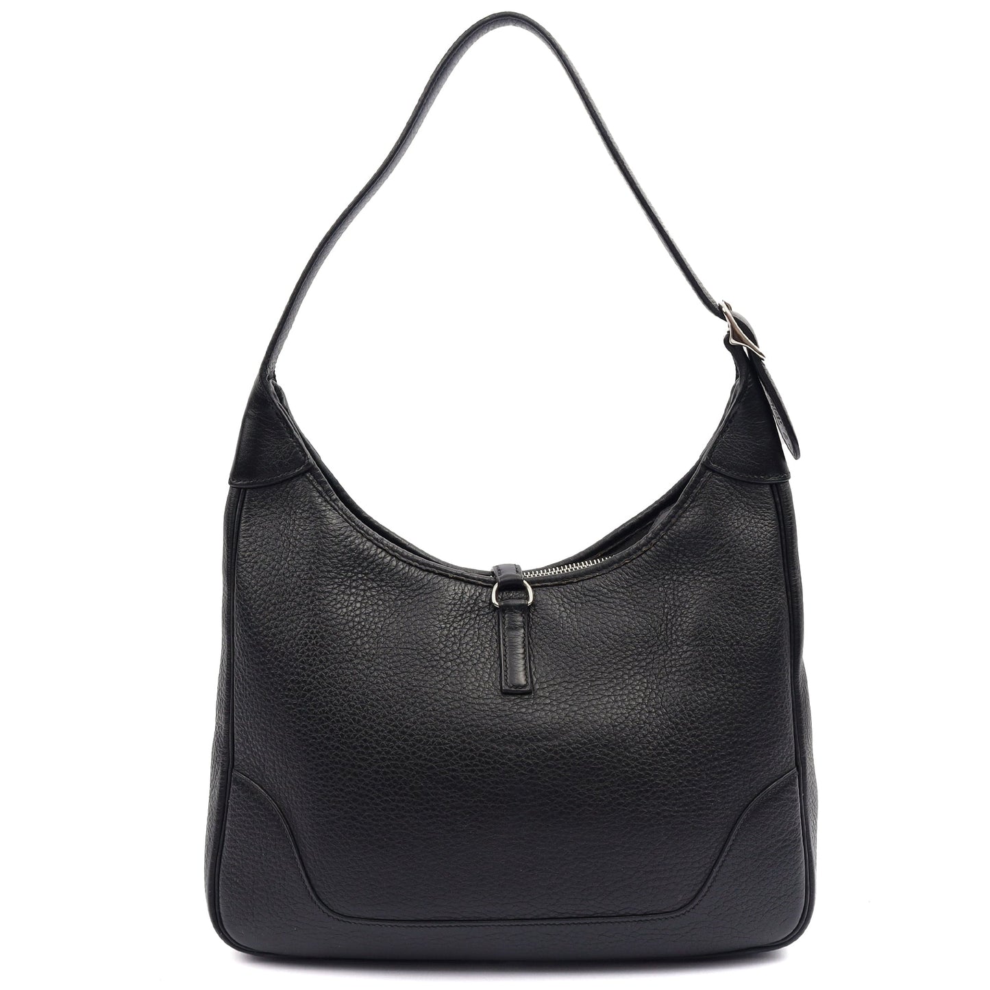 Hermes Tote Trim  in Black, Togo Leather — Back View