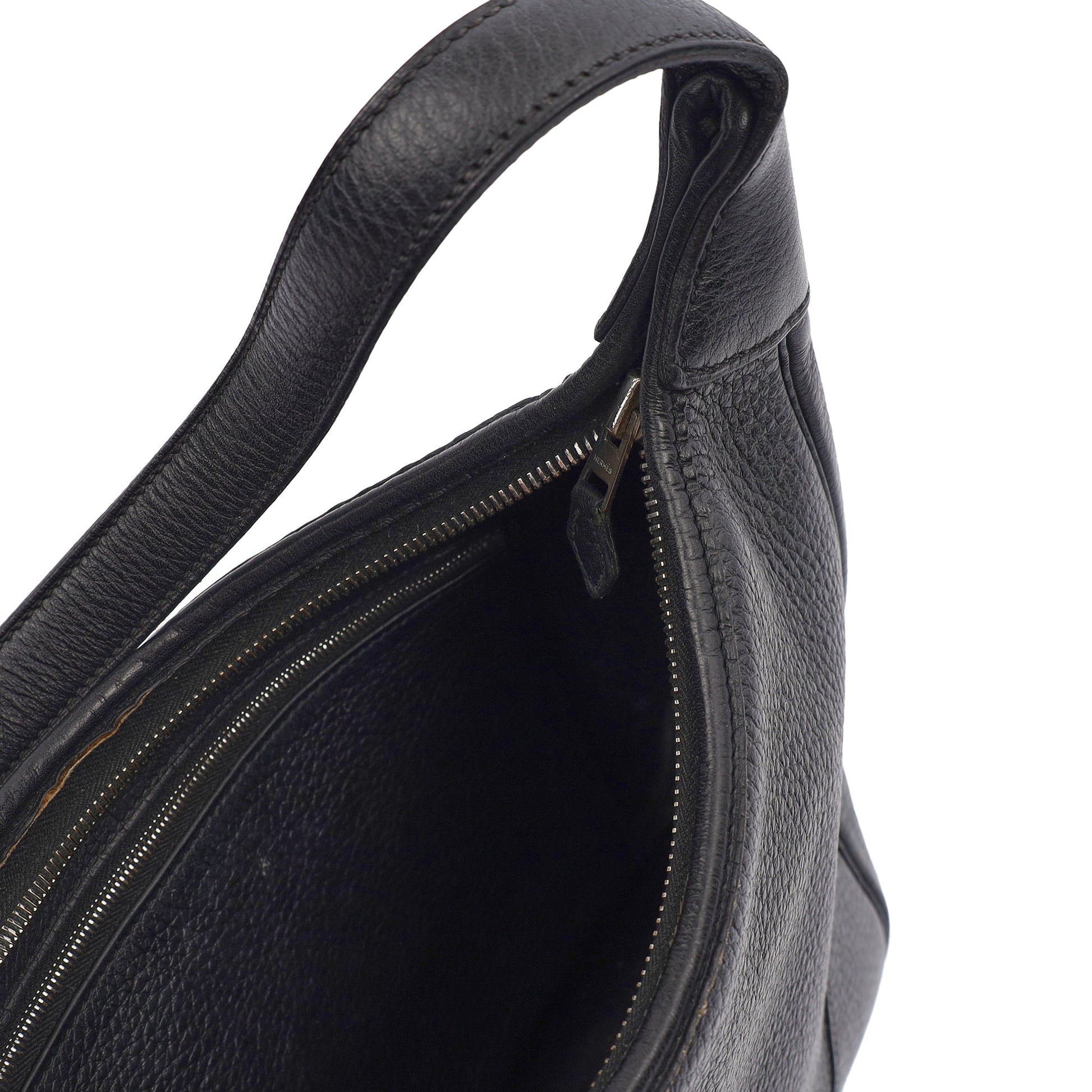 Hermes Tote Trim  in Black, Togo Leather — Alternate View 11
