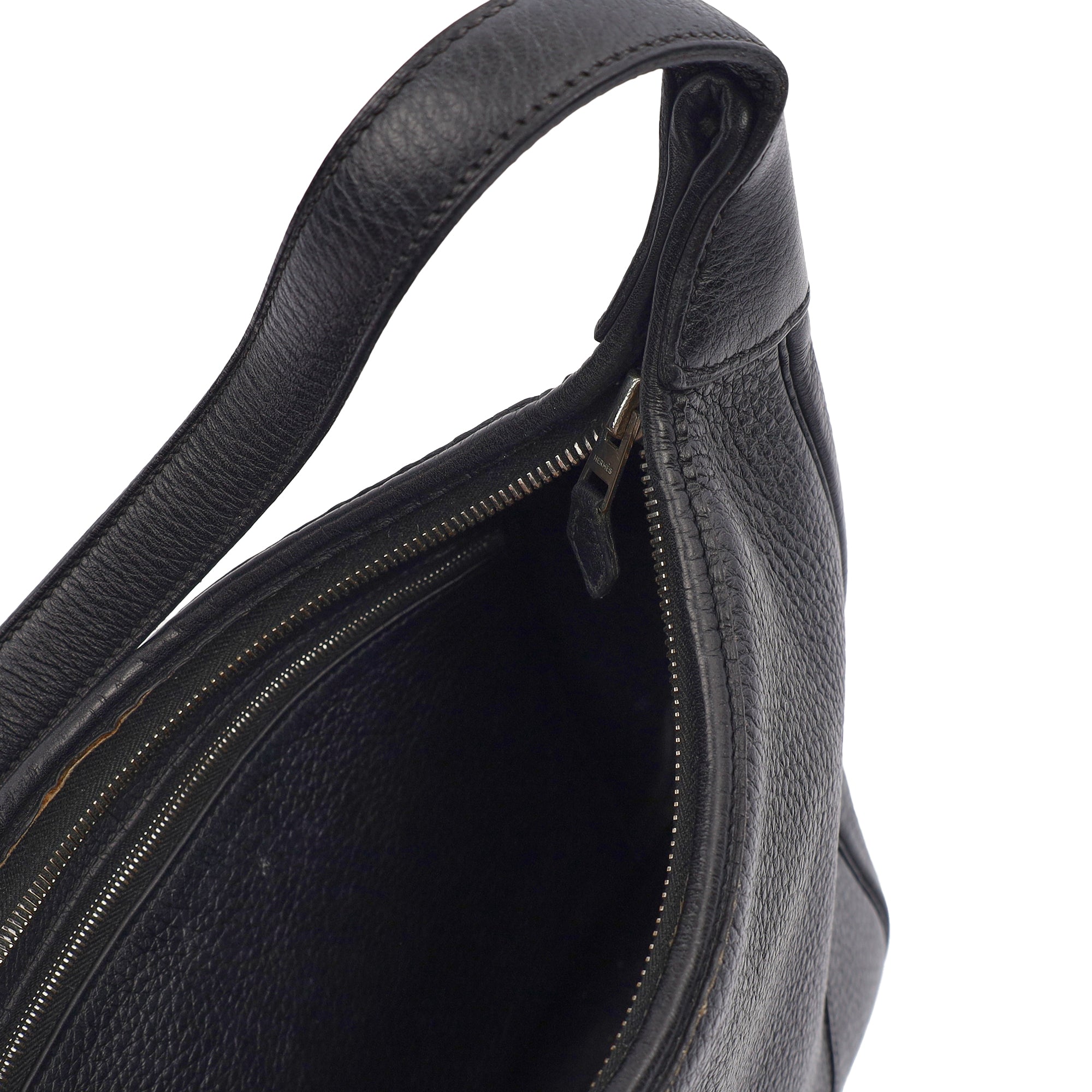 Hermes Tote Trim  in Black, Togo Leather — Alternate View 11