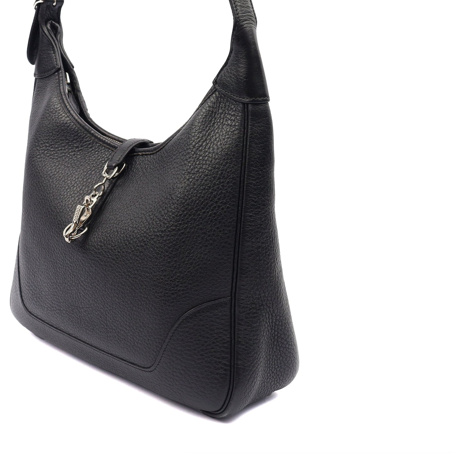 Hermes Tote Trim  in Black, Togo Leather — Detail View