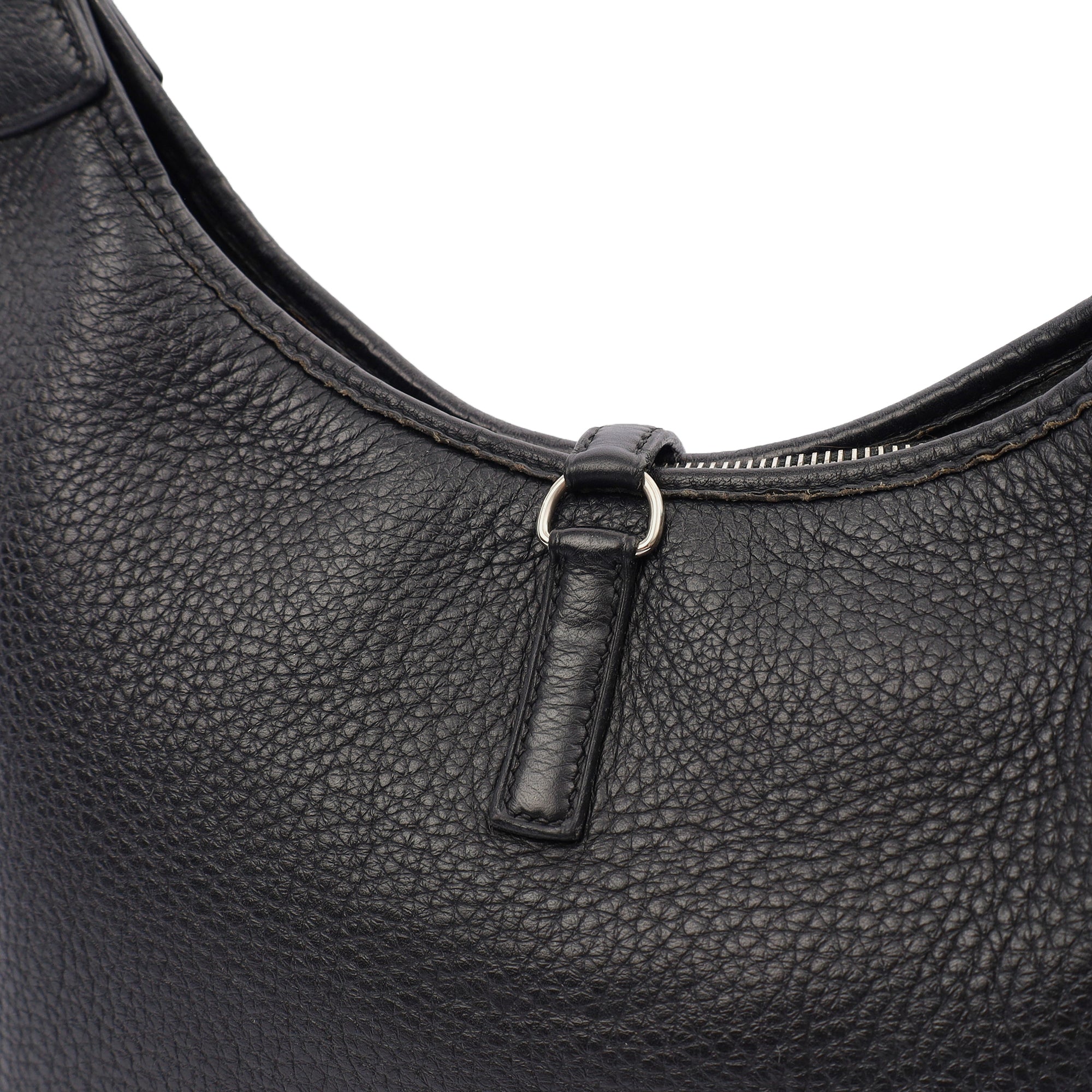 Hermes Tote Trim  in Black, Togo Leather — Alternate View 10