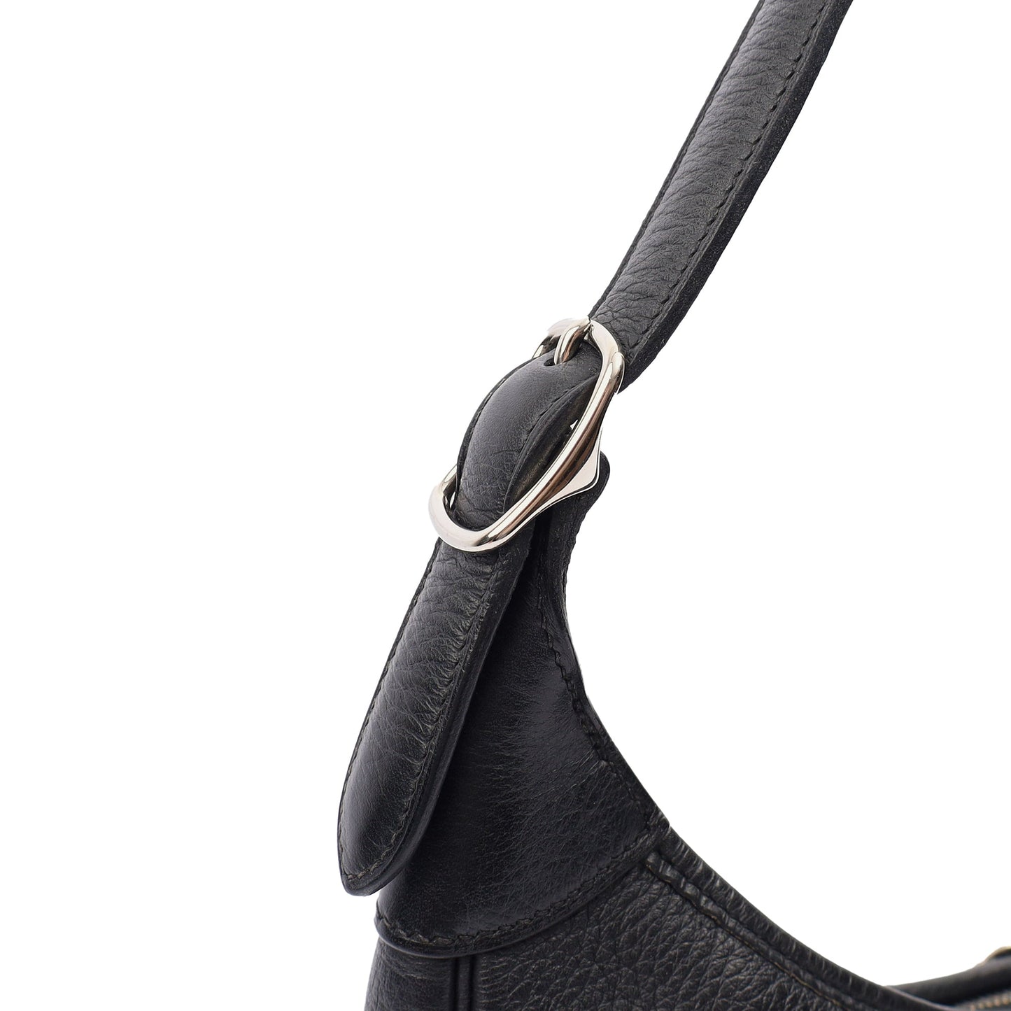 Hermes Tote Trim  in Black, Togo Leather — Alternate View 8
