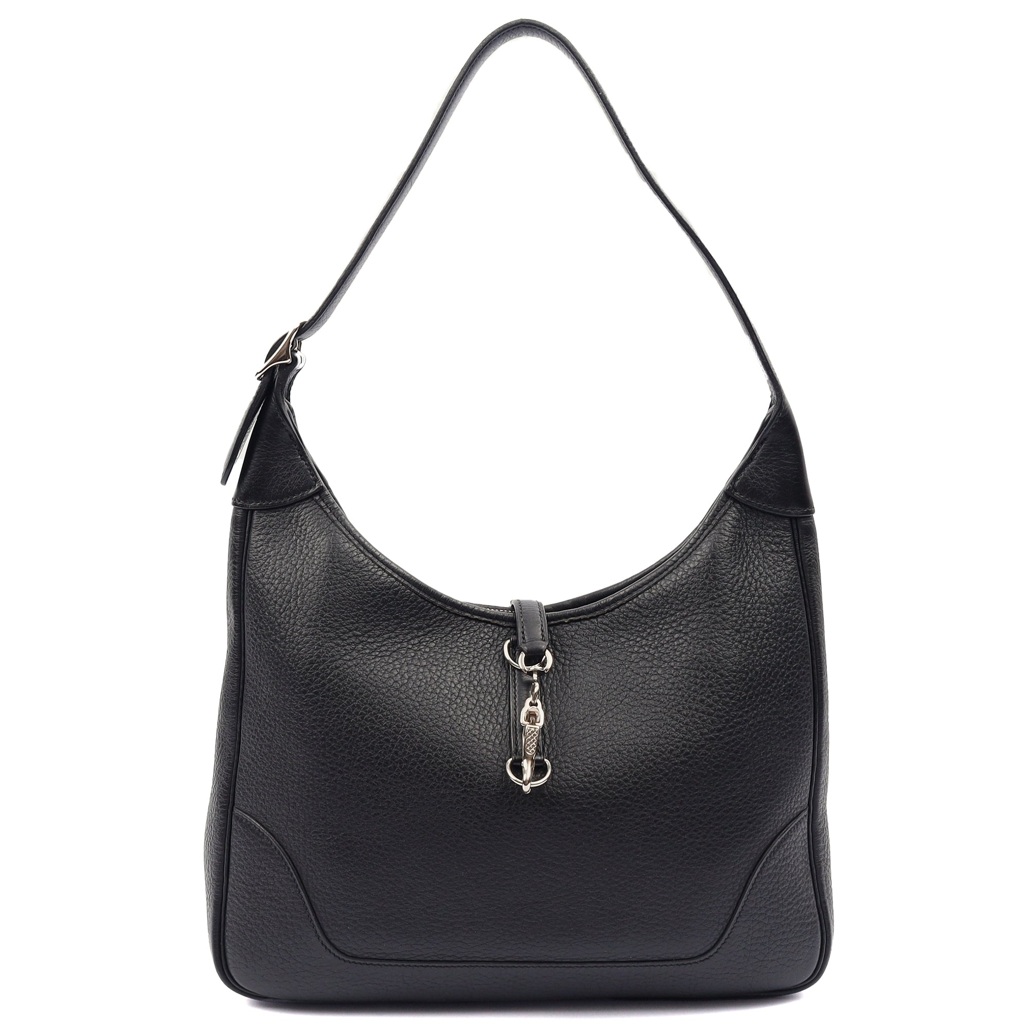 Hermes Tote Trim  in Black, Togo Leather — Alternate View 12
