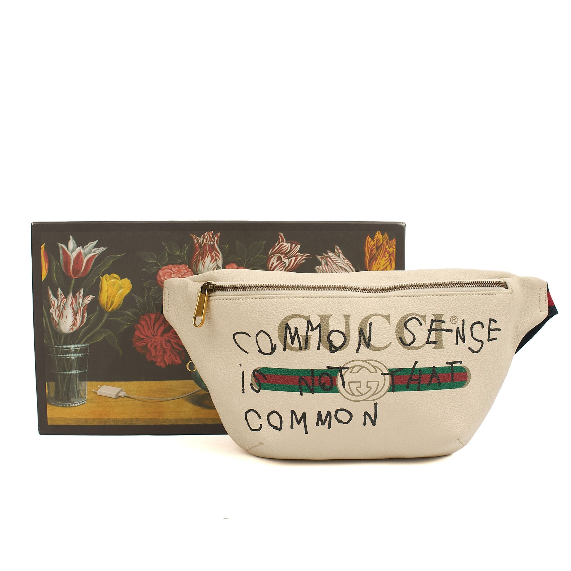 Gucci Cross Body Bum Bag in White, Leather — Alternate View 13