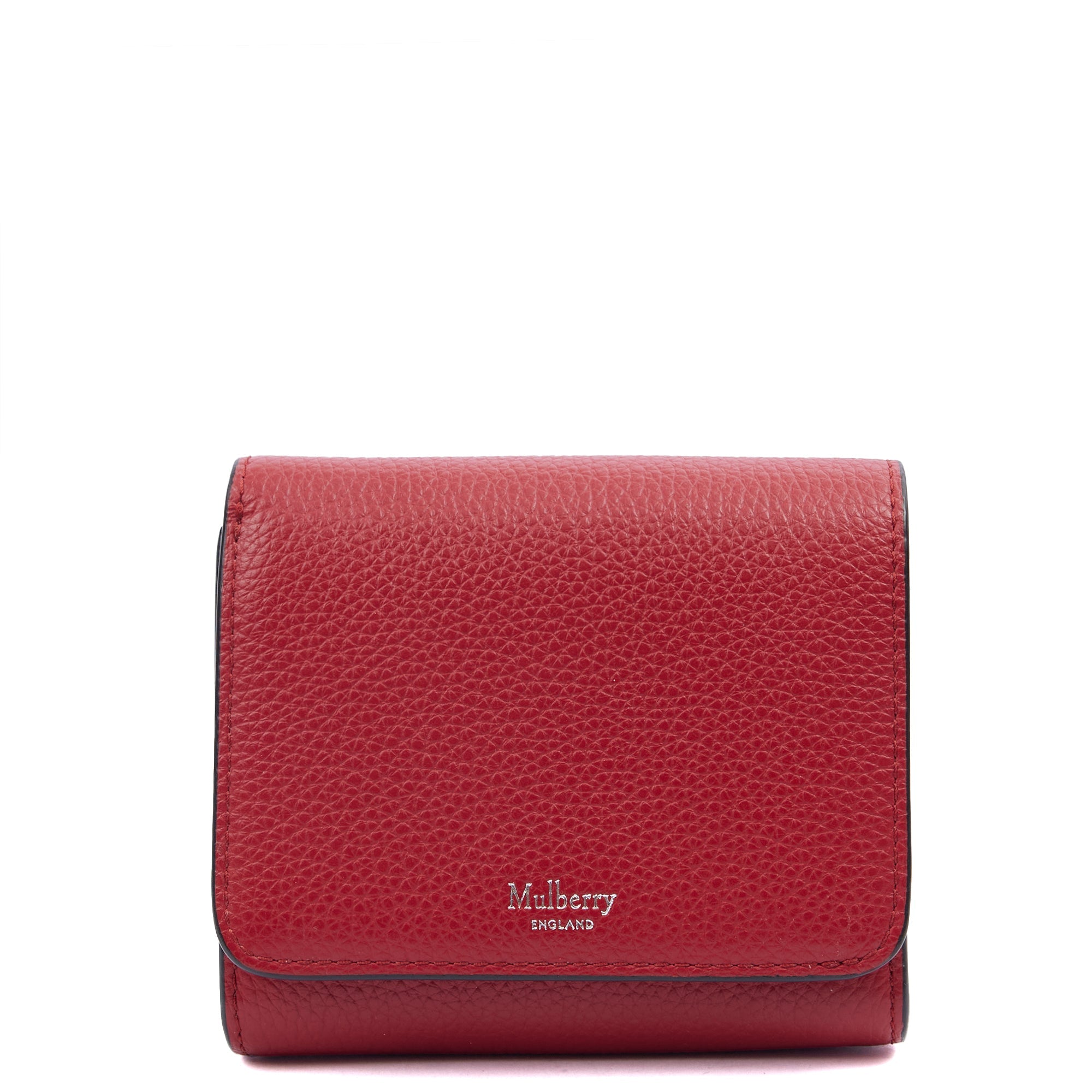 Mulberry Wallet Wallet in Scarlett, Calfskin Leather — Front View