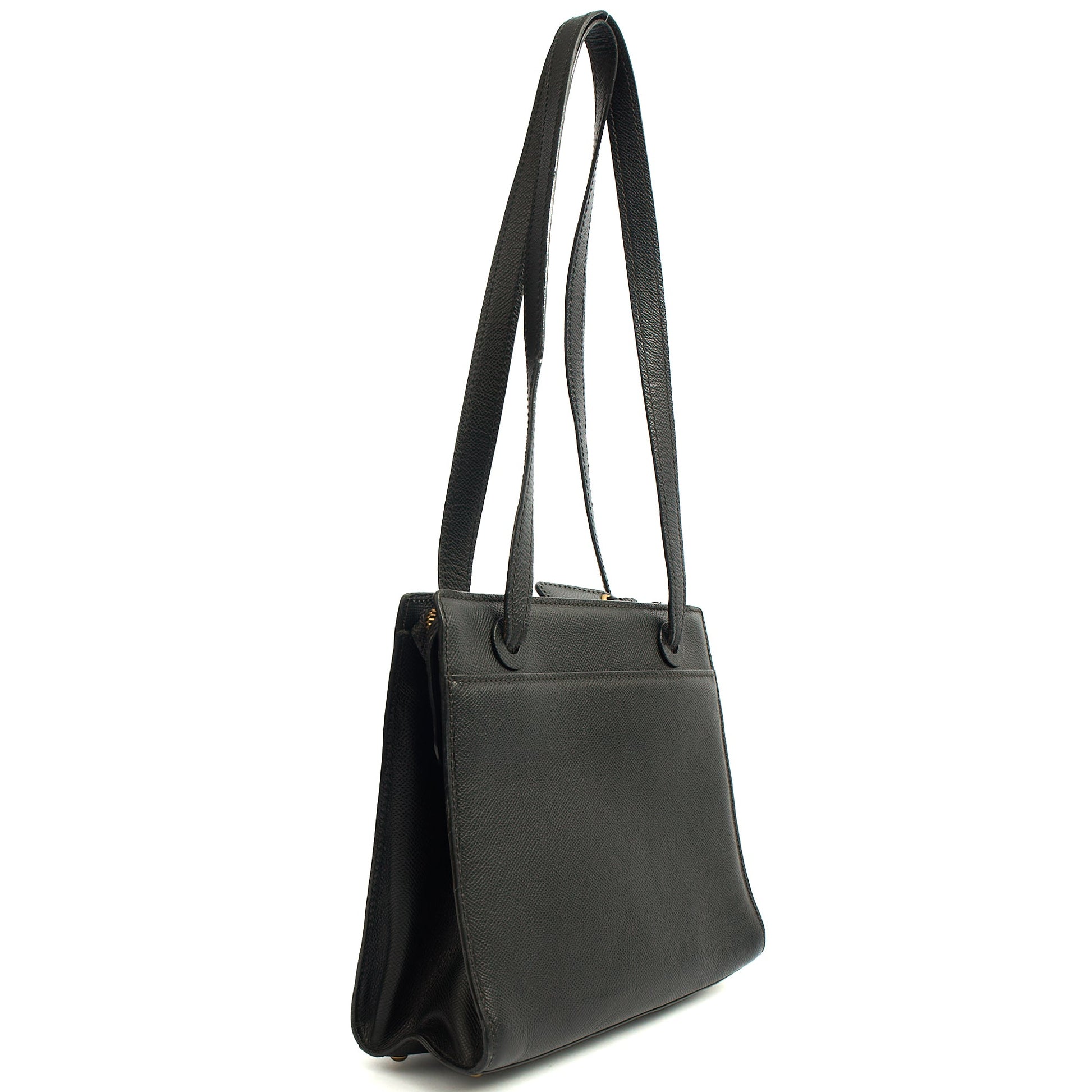 Chanel Tote Vintage Tote in Black, Caviar Leather — Alternate View 10