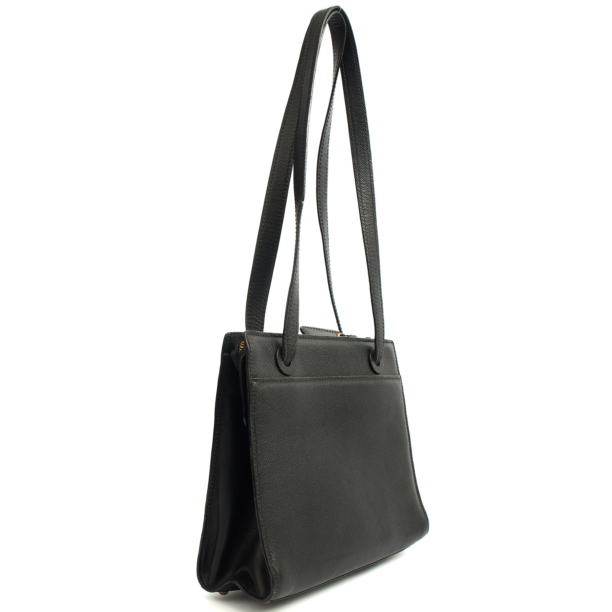 Chanel Tote Vintage Tote in Black, Caviar Leather — Alternate View 10