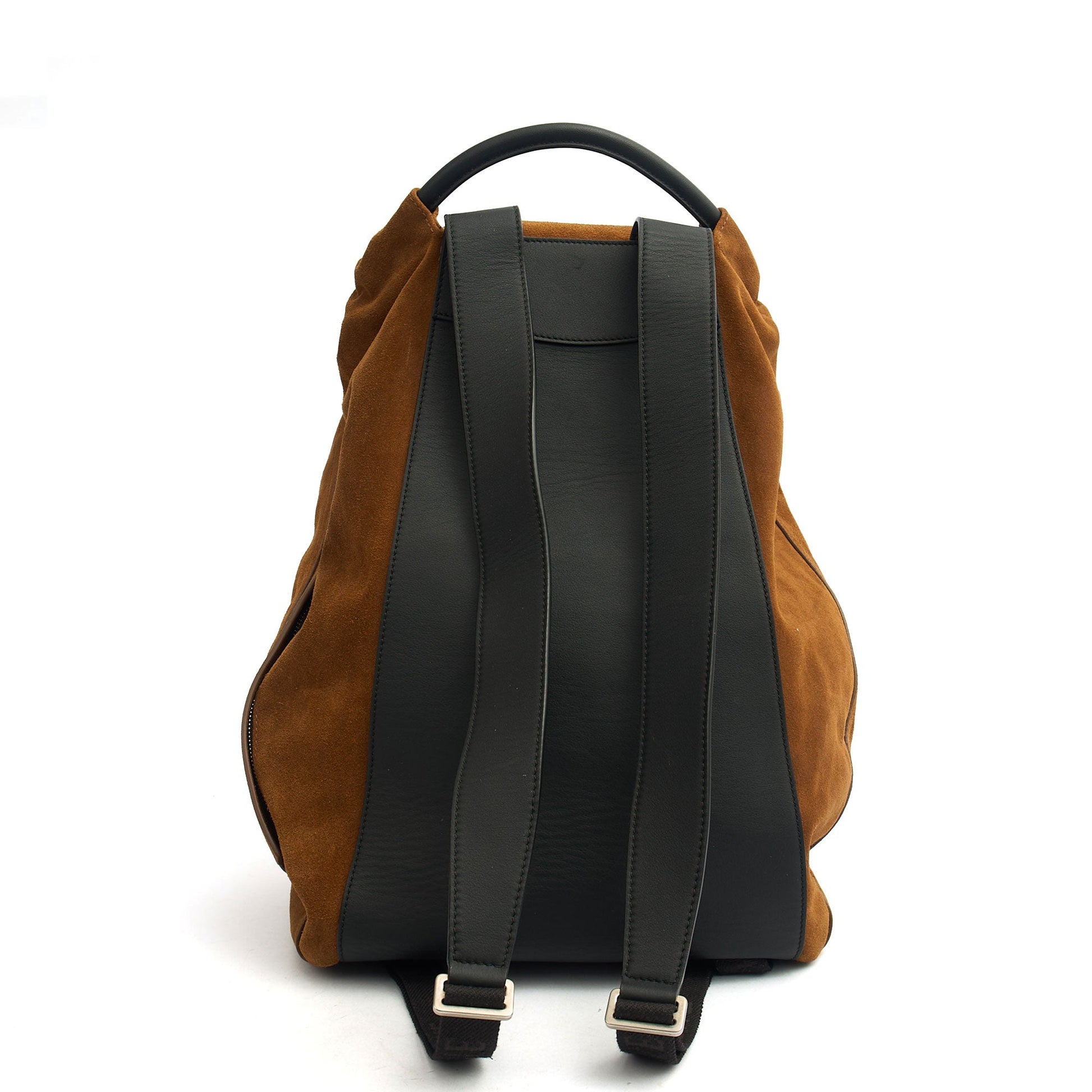 Loewe Backpack Flamenco in Brown, Suede — Back View