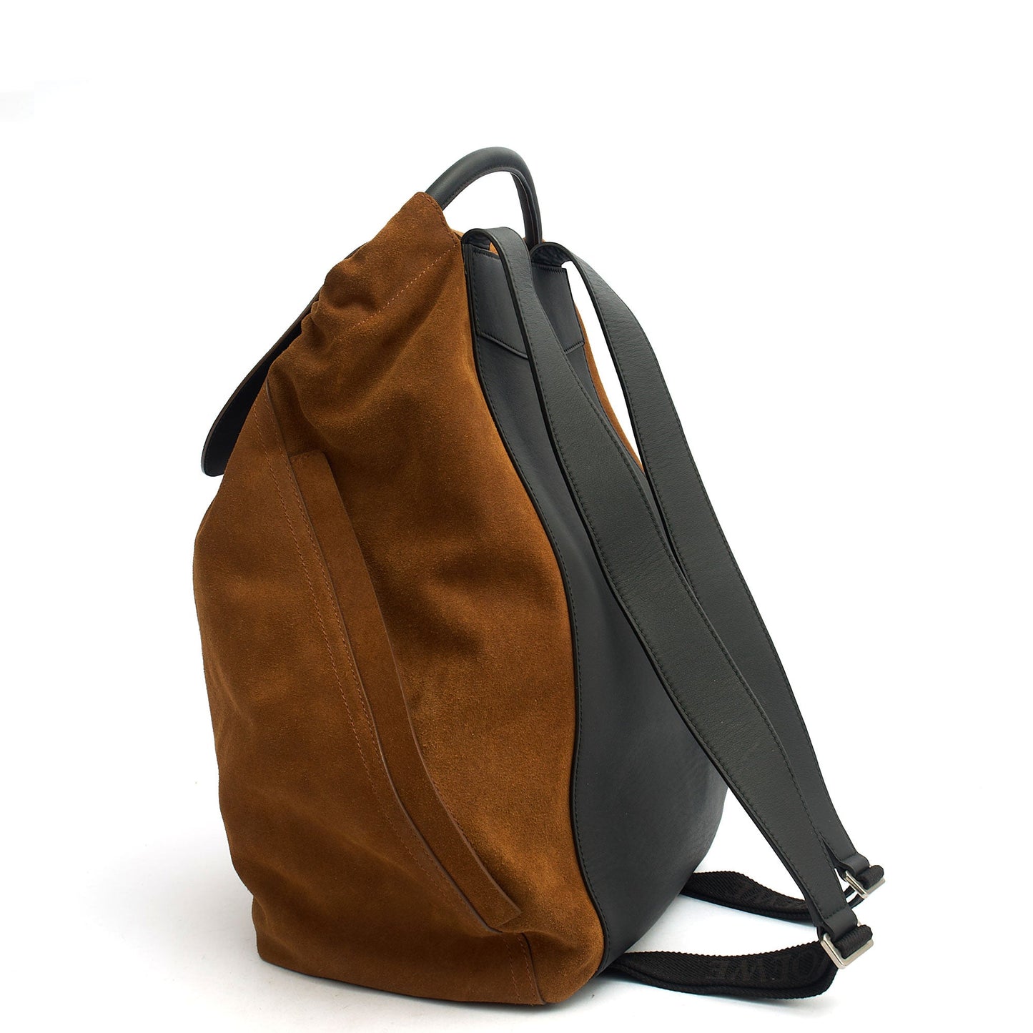 Loewe Backpack Flamenco in Brown, Suede — Side View