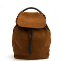 Loewe Backpack Flamenco in Brown, Suede — Front View