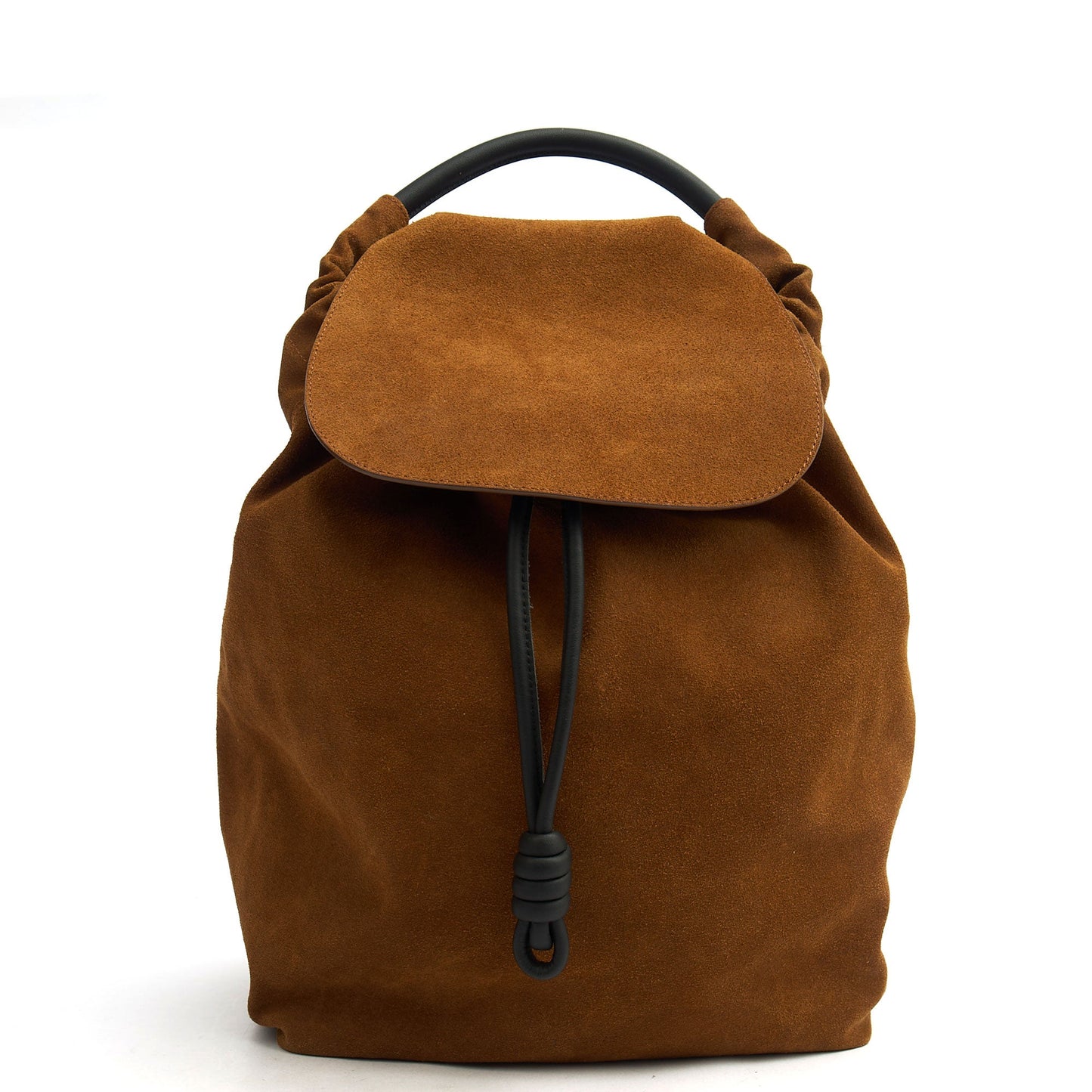 Loewe Backpack Flamenco in Brown, Suede — Front View