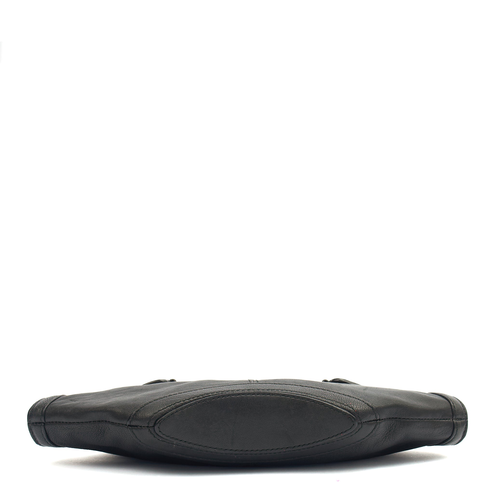 Alexander McQueen Clutch De Manta Clutch in Black, Leather — Top View