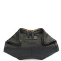 Alexander McQueen Clutch De Manta Clutch in Black, Leather — Front View