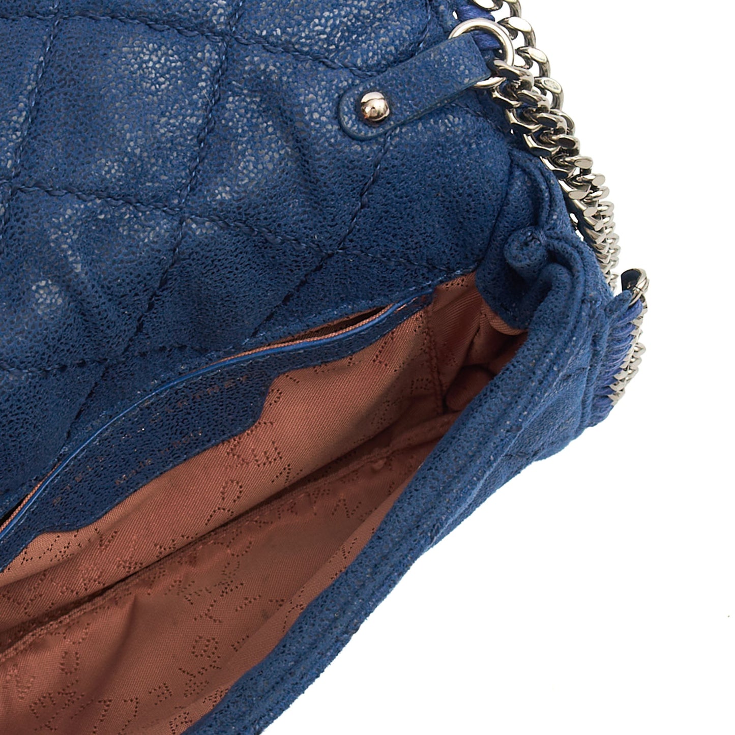 Stella McCartney Cross Body Falabella Fold-Over Clutch in Blue, Vegan Leather — Alternate View 11