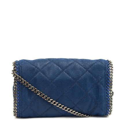 Stella McCartney Cross Body Falabella Fold-Over Clutch in Blue, Vegan Leather — Alternate View 9