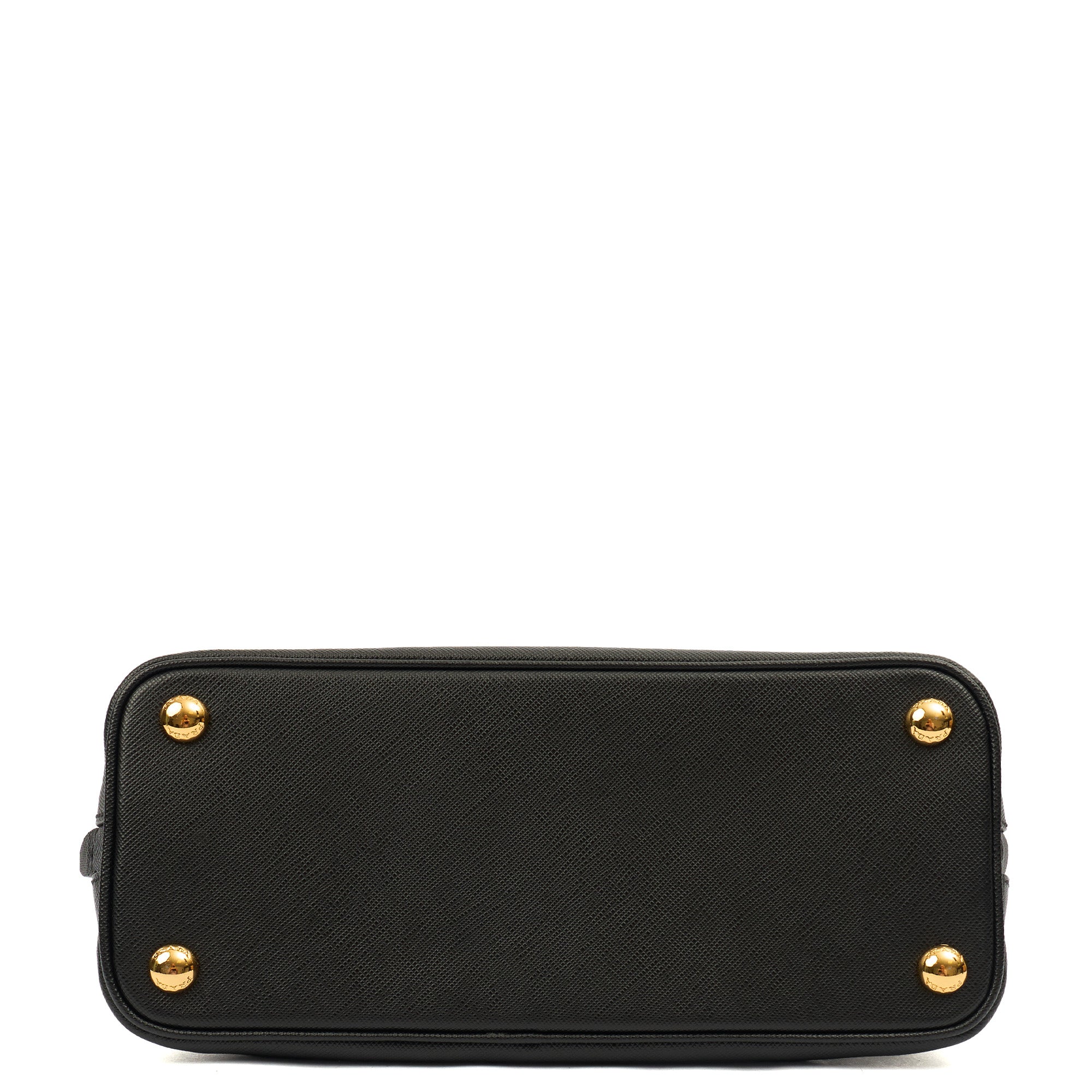 Prada Tote Promenade - Small in Black, Saffiano Leather — Detail View