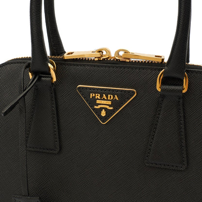 Prada Tote Promenade - Small in Black, Saffiano Leather — Side View