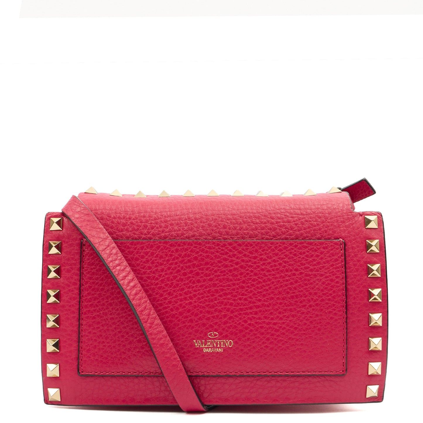Valentino Cross Body Free Rockstud Bag - Small in Pink, Calfskin — Top View