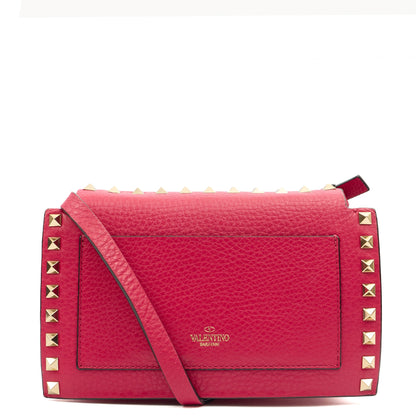 Valentino Cross Body Free Rockstud Bag - Small in Pink, Calfskin — Top View