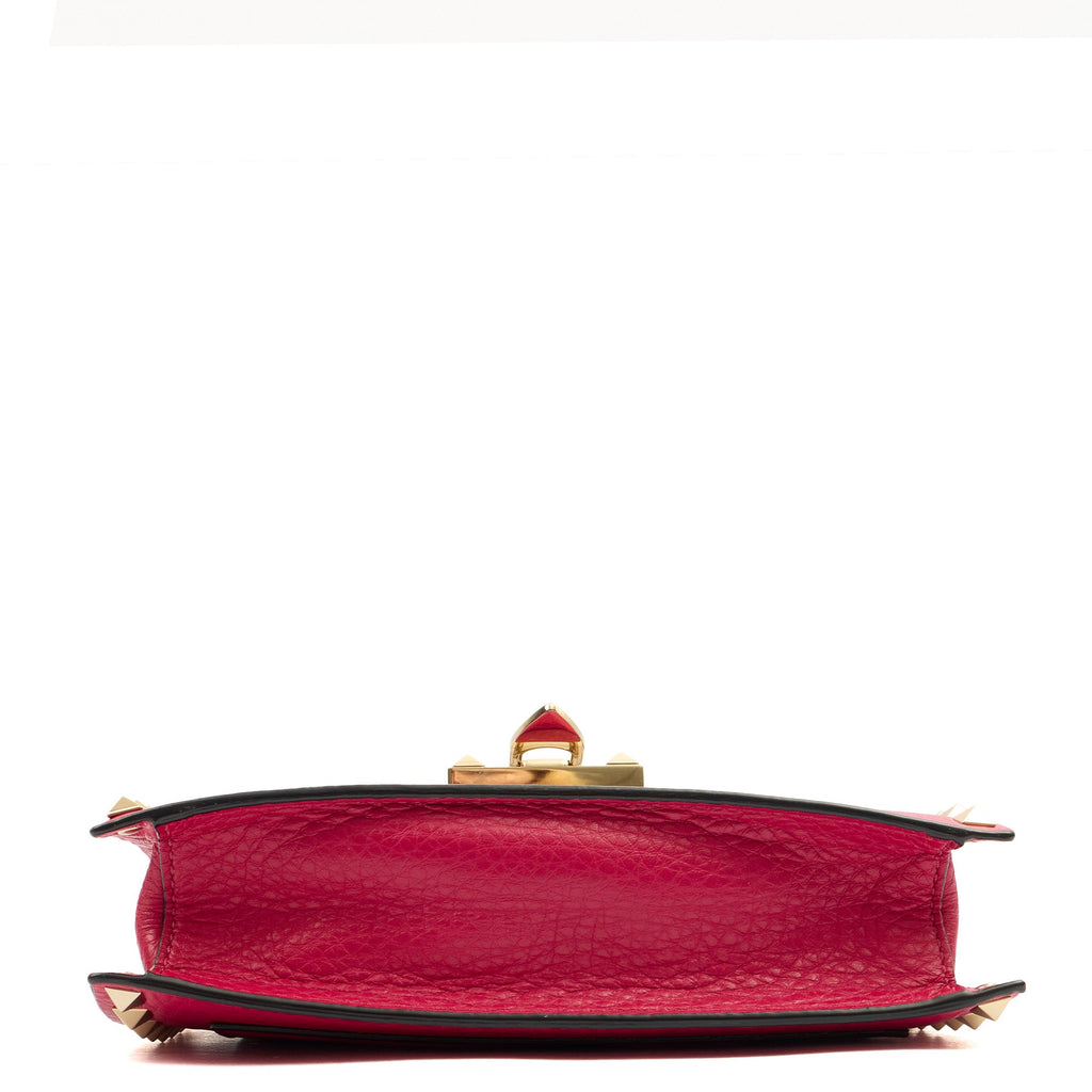Valentino Cross Body Free Rockstud Bag - Small in Pink, Calfskin — Detail View