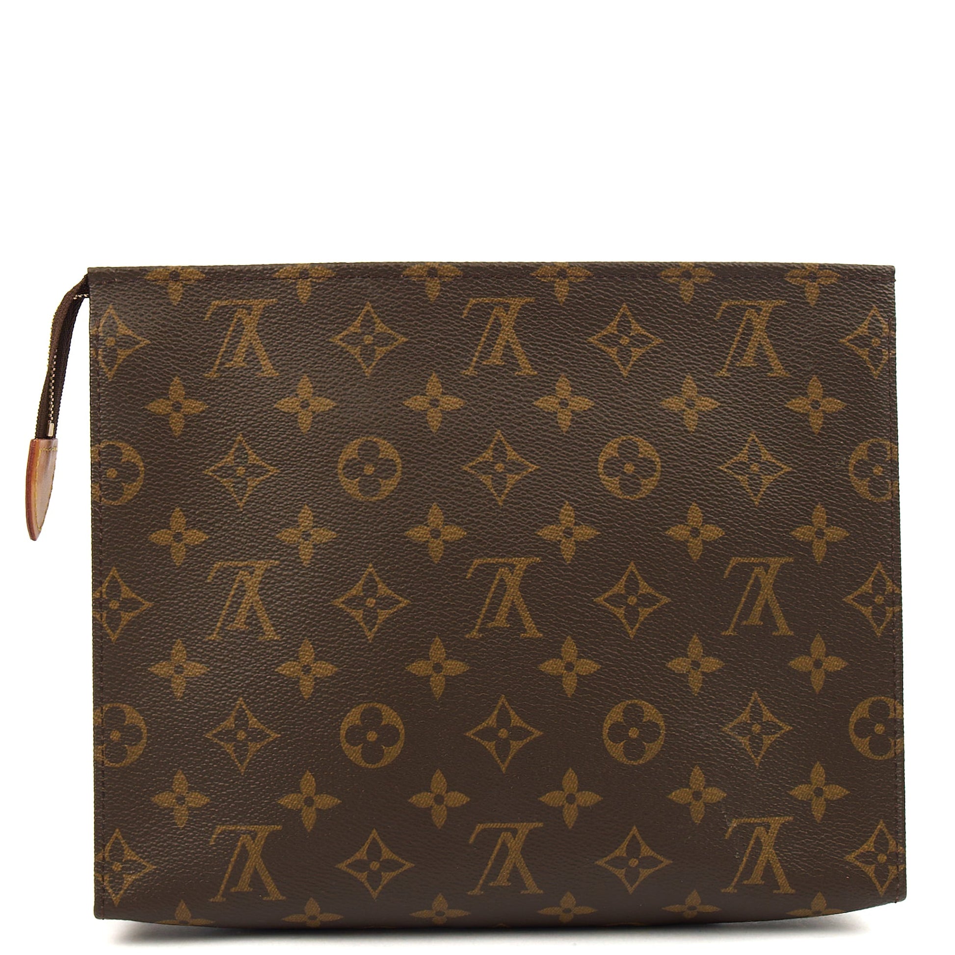 Louis Vuitton Clutch Toiletry Pouch 26  in Monogram, Canvas — Back View