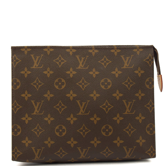 Louis Vuitton Clutch Toiletry Pouch 26  in Monogram, Canvas — Front View