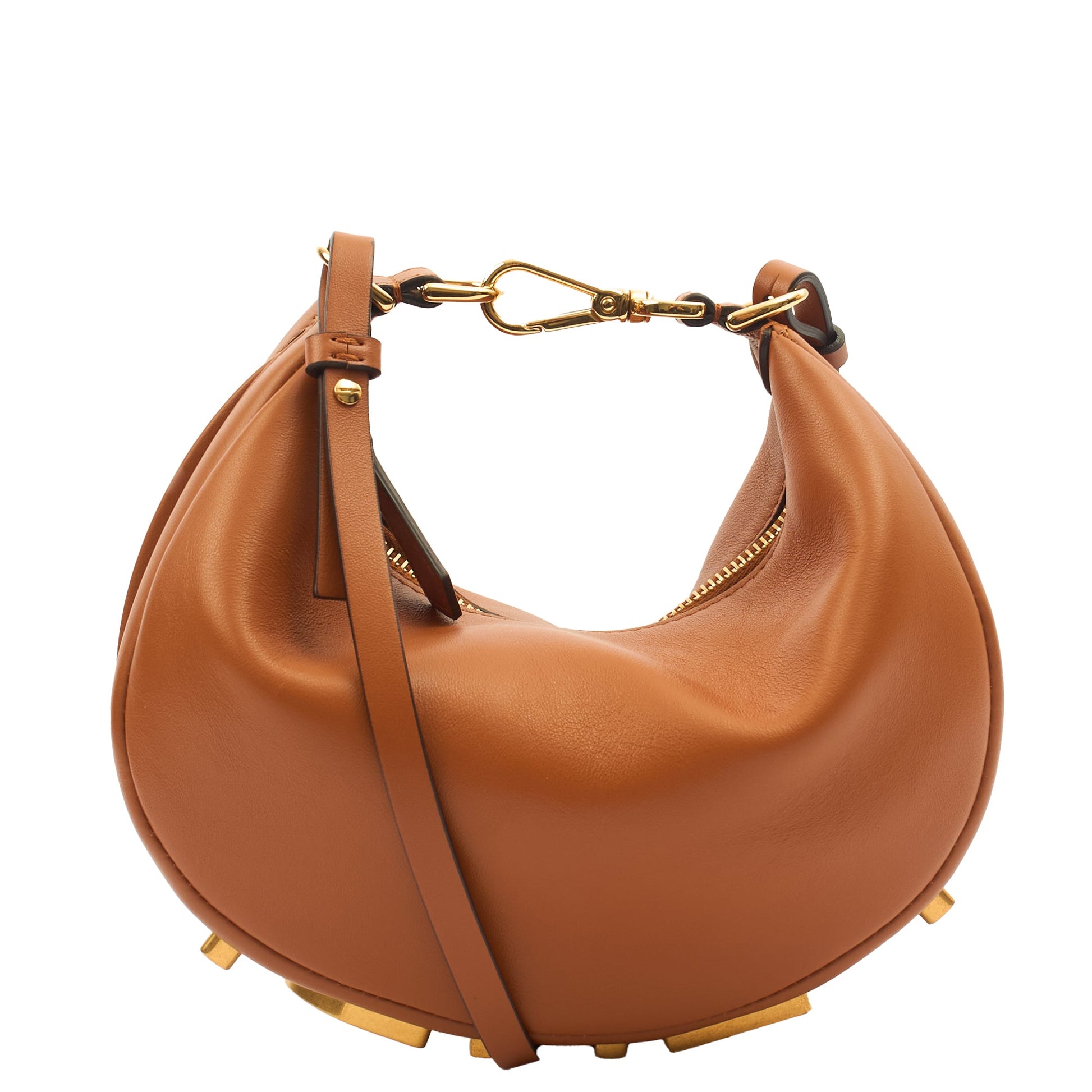 Fendi Cross Body Fendigraphy Small in Brown, Leather — Back View