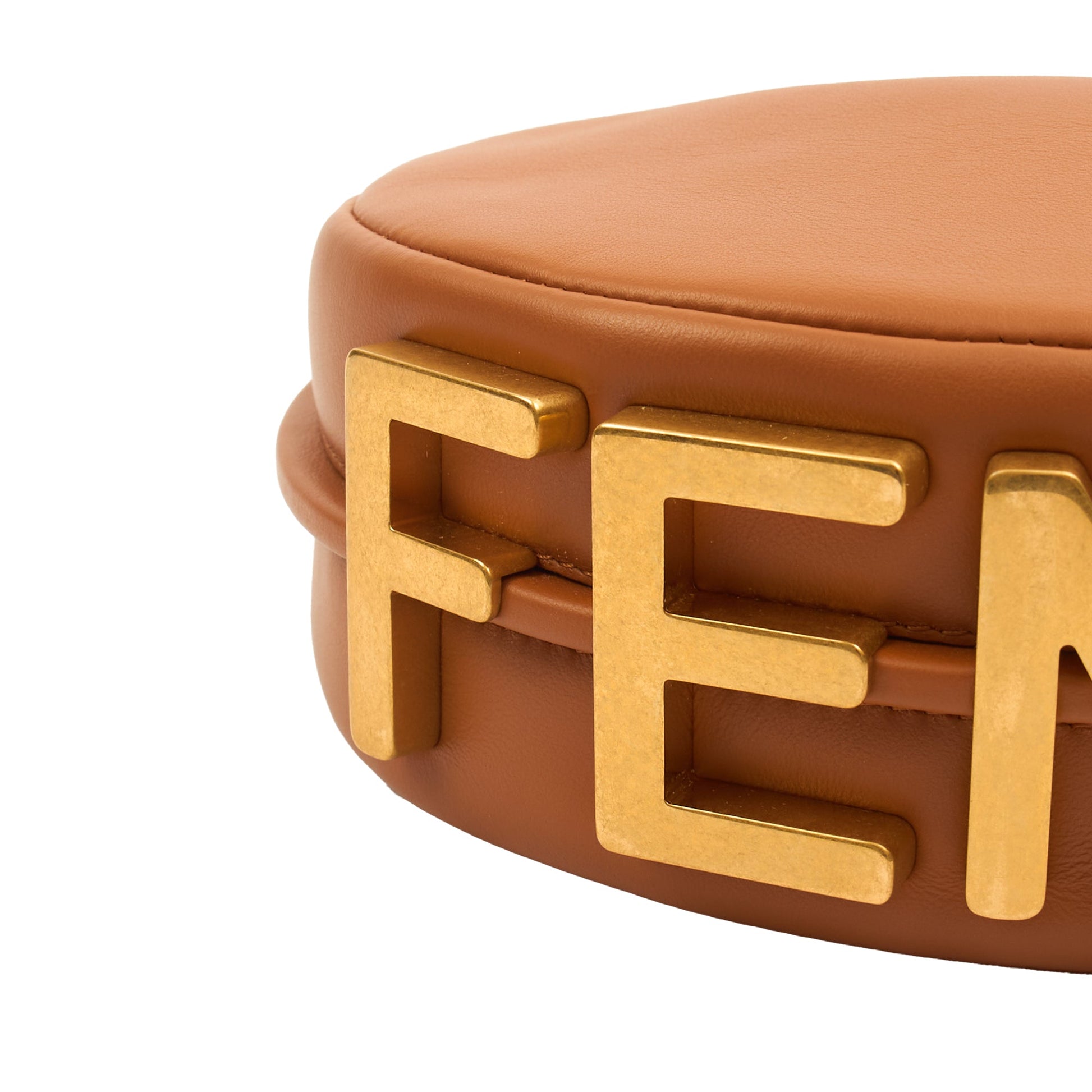 Fendi Cross Body Fendigraphy Small in Brown, Leather — Lifestyle View