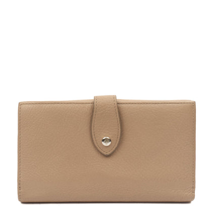 Mulberry Purse Wallet in Neutral, Leather — Front View