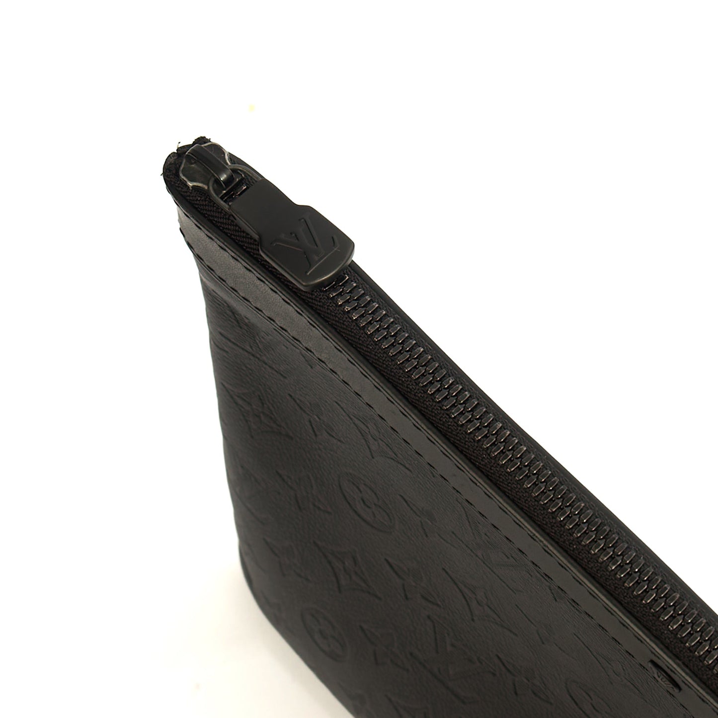 Louis Vuitton Clutch Pochette Discovery in Black, Leather — Detail View