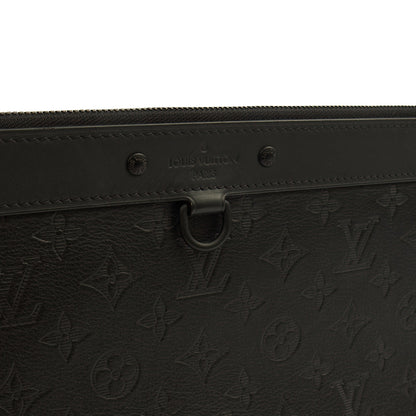 Louis Vuitton Clutch Pochette Discovery in Black, Leather — Side View