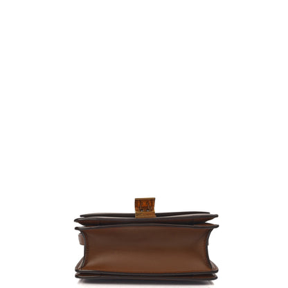 Celine Shoulder Bag Box Bag - Small in Brown, Leather — Top View