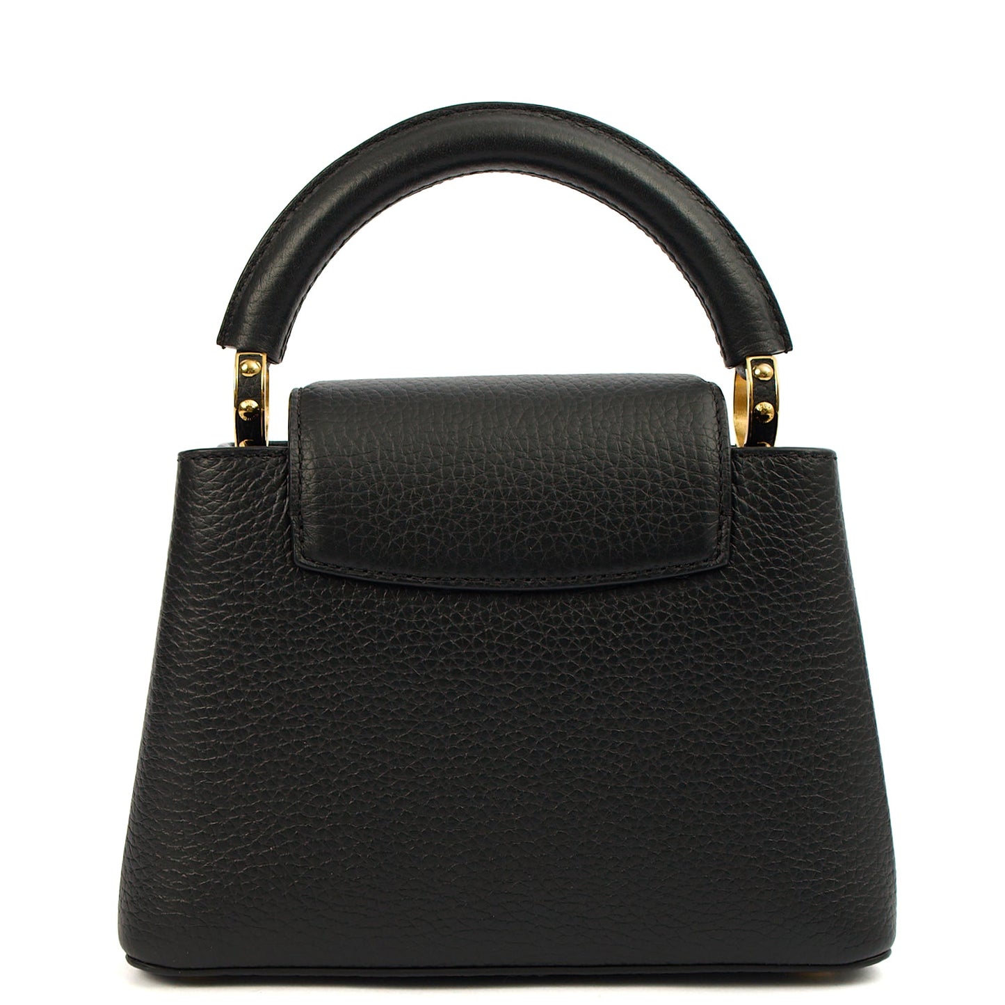 Louis Vuitton Mini Bag Capucines Mini in Black, Taurillon Leather — Top View
