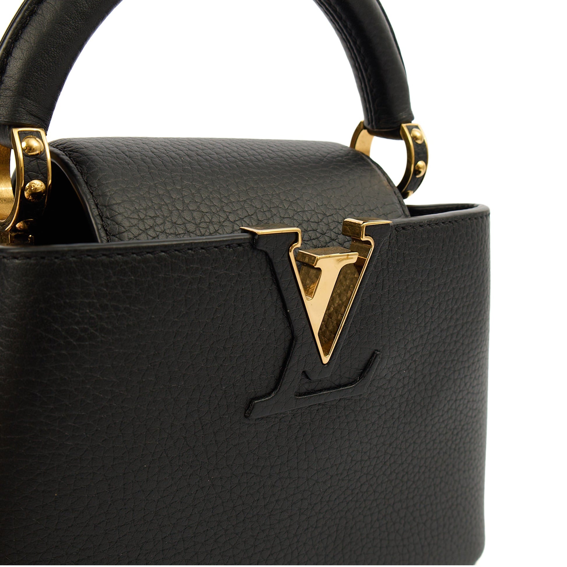 Louis Vuitton Mini Bag Capucines Mini in Black, Taurillon Leather — Alternate View 13