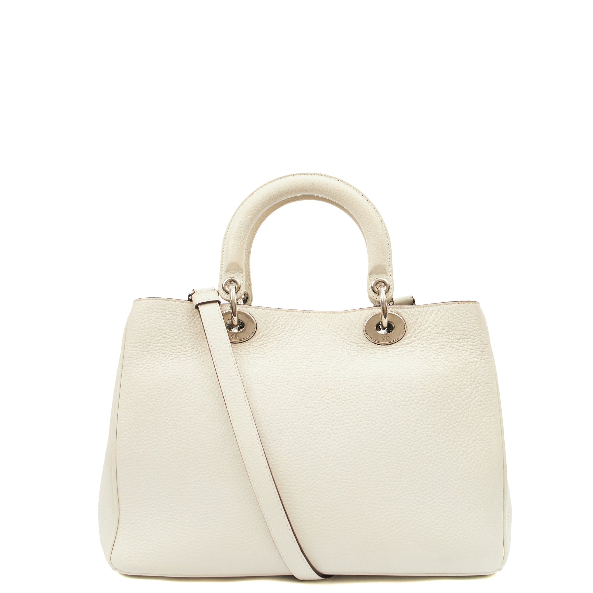 Christian Dior Tote Diorissimo - Small in White, Calfskin — Alternate View 10