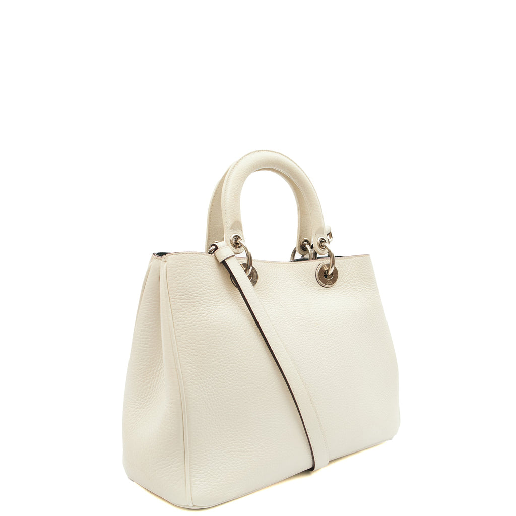 Christian Dior Tote Diorissimo - Small in White, Calfskin — Alternate View 9