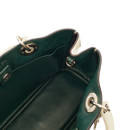 Christian Dior Tote Diorissimo - Small in White, Calfskin — Detail View