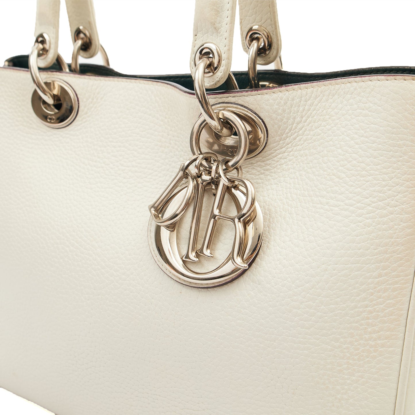 Christian Dior Tote Diorissimo - Small in White, Calfskin — Alternate View 13