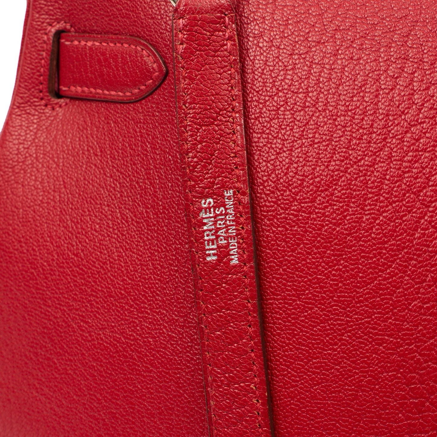 Hermes Kelly 32 in Rouge Casaque, Chevre de Coromandel Leather — Alternate View 9