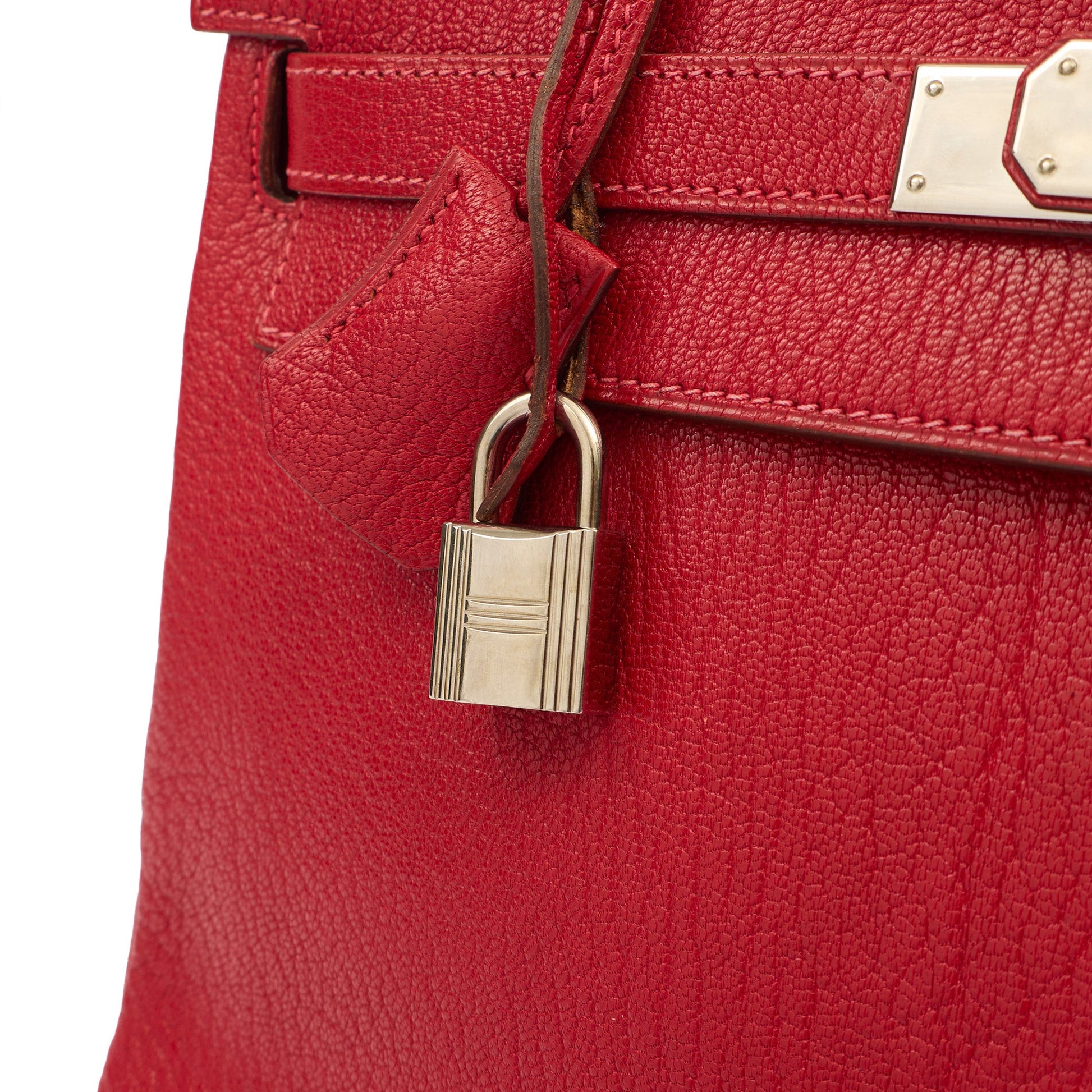 Hermes Kelly 32 in Rouge Casaque, Chevre de Coromandel Leather — Alternate View 21