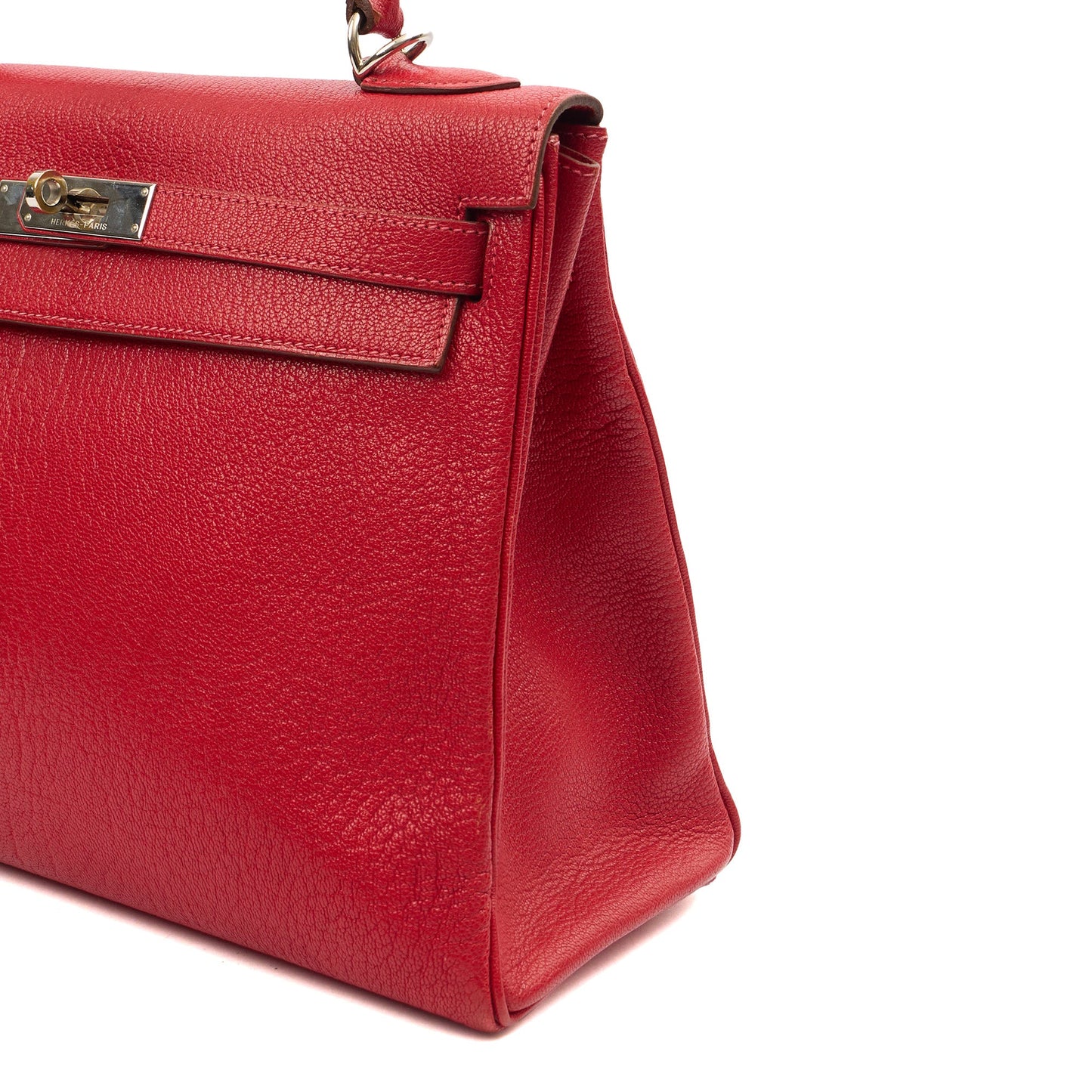 Hermes Kelly 32 in Rouge Casaque, Chevre de Coromandel Leather — Alternate View 18