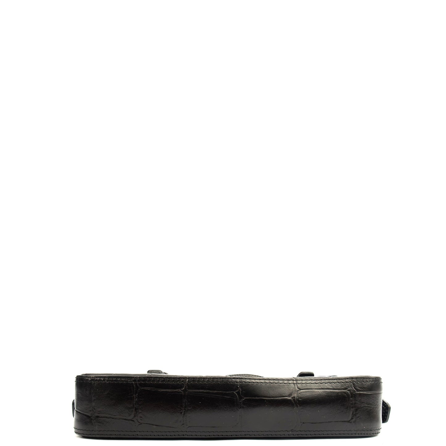 Mulberry Shoulder Bag Vintage Shoulder Bag in Black, Exotic Effect Leather — Alternate View 10
