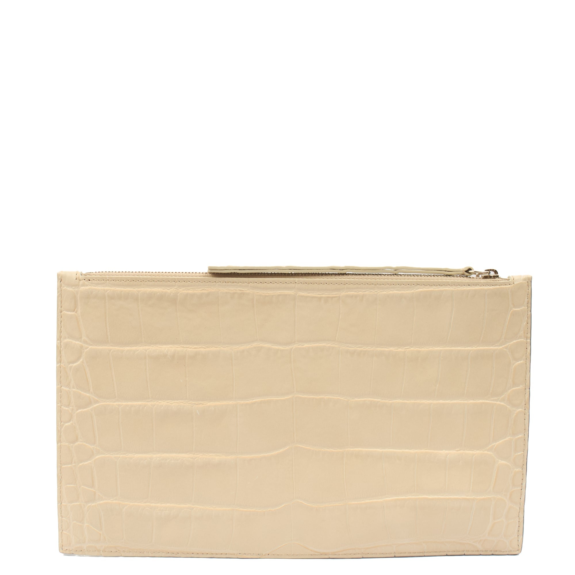 Alexander McQueen Clutch Clutch  in Neutral, Exotic Effect Leather — Back View