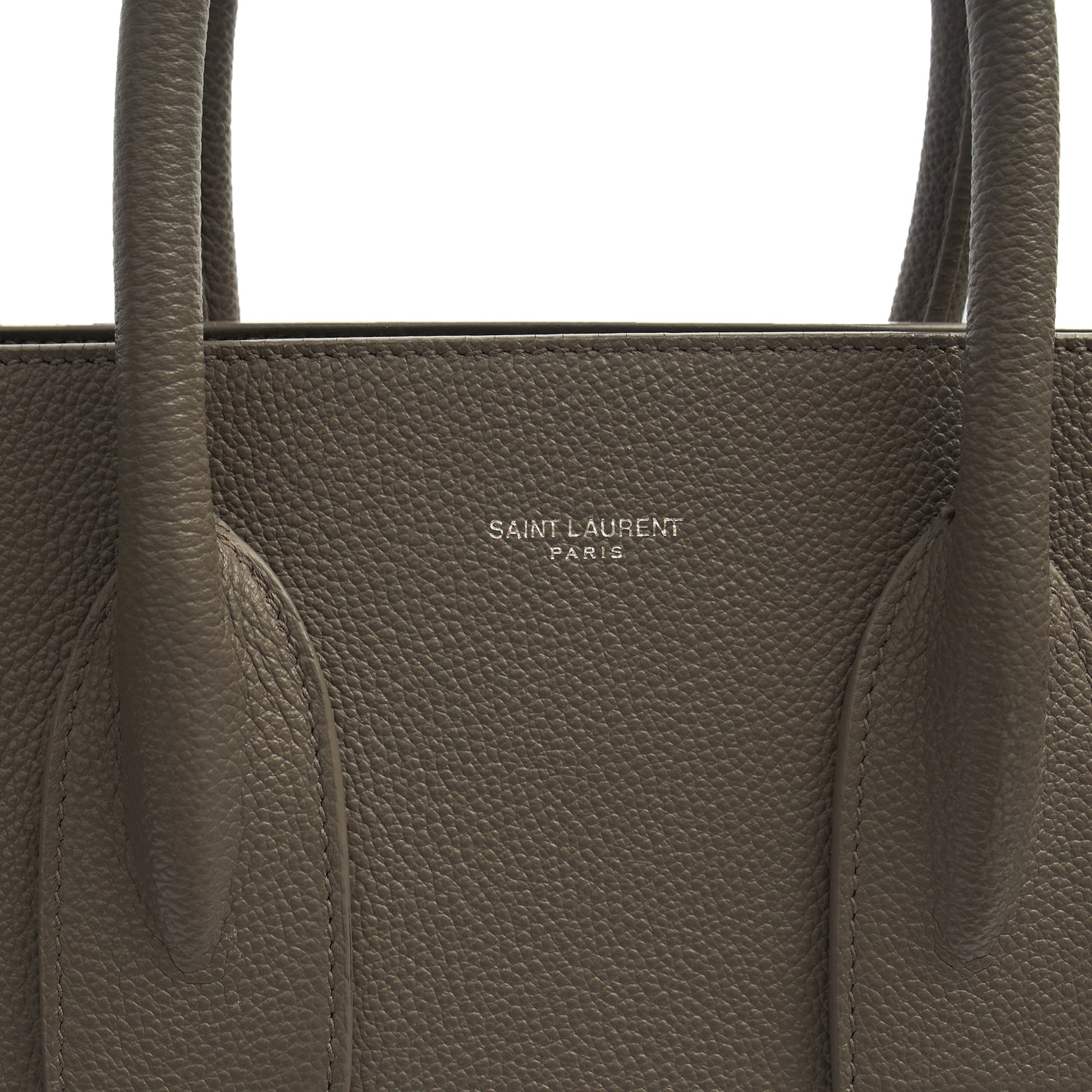 Saint Laurent Tote Sac de Jour in Grey, Calfskin Leather — Lifestyle View