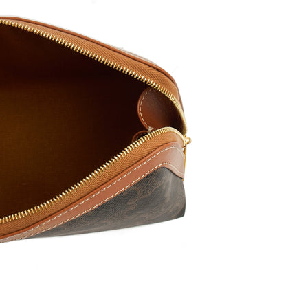 Celine Cosmetic Bag Zip Pouch in Brown, Box Calfskin — Alternate View 12
